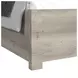 Vega White and Gray Full Panel Bed with LED