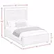 Vega White and Gray Full Panel Bed with LED