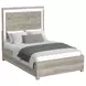 Vega White and Gray Full Panel Bed with LED