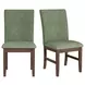 Veronica Avocado Upholstered Dining Side Chair Set of 2