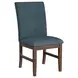 Veronica Denim Blue Upholstered Dining Side Chair Set of 2