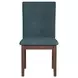 Veronica Denim Blue Upholstered Dining Side Chair Set of 2
