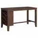 Veronica Walnut and Dark Gray Upholstered 3 Piece Kitchen Island Set with USB Charging