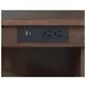 Veronica Walnut and Dark Gray Upholstered 3 Piece Kitchen Island Set with USB Charging