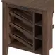 Veronica Walnut and Dark Gray Upholstered 3 Piece Kitchen Island Set with USB Charging