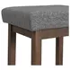 Veronica Walnut and Dark Gray Upholstered 3 Piece Kitchen Island Set with USB Charging