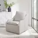 Asher Steamboat Ice Leather Swivel Accent Chair