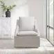 Asher Steamboat Ice Leather Swivel Accent Chair