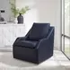 Asher Steamboat Marine Leather Swivel Accent Chair