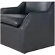 Asher Steamboat Marine Leather Swivel Accent Chair