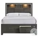 Roma Dark Gray Storage Platform Bedroom Set