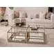 Savannah Breeze Bright Gold Short Cocktail Table Set of 2