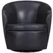 Sienna Vintage Onyx Leather Upholstered Swivel Club Chair