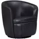 Sienna Vintage Onyx Leather Upholstered Swivel Club Chair