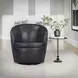 Sienna Vintage Onyx Leather Upholstered Swivel Club Chair