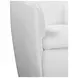 Barolo Snow Italian Leather Swivel Club Chair