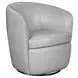 Barolo Steamboat Ice Italian Leather Swivel Club Chair