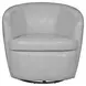 Barolo Steamboat Ice Italian Leather Swivel Club Chair