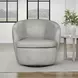 Barolo Steamboat Ice Italian Leather Swivel Club Chair