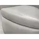Barolo Steamboat Ice Italian Leather Swivel Club Chair