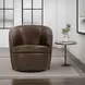 Barolo Vintage Brown Leather Swivel Club Chair
