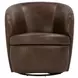 Barolo Vintage Brown Leather Swivel Club Chair