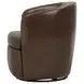 Barolo Vintage Brown Leather Swivel Club Chair
