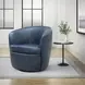Barolo Vintage Navy Leather Swivel Club Chair