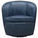 Barolo Vintage Navy Leather Swivel Club Chair