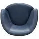 Barolo Vintage Navy Leather Swivel Club Chair