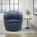 Barolo Vintage Navy Leather Swivel Club Chair