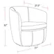 Barolo Vintage Navy Leather Swivel Club Chair