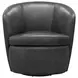 Barolo Vintage Slate Leather Swivel Club Chair