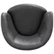 Barolo Vintage Slate Leather Swivel Club Chair
