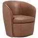 Barolo Vintage Whiskey Italian Leather Swivel Club Chair