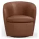 Barolo Vintage Whiskey Italian Leather Swivel Club Chair