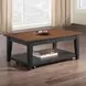 Joplin Black and Brown Rectangular Lift Top Coffee Table
