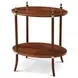Stephen Church Brown Cerejeira and Gold Oval Adrienne Side Table
