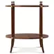Stephen Church Brown Cerejeira and Gold Oval Adrienne Side Table