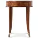 Stephen Church Brown Cerejeira and Gold Round Eliane Side Table