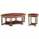 Stephen Church Light Etimoe and Gold Oval Paulette II Occasional Table Set