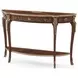 Stephen Church Clean Ramsey and Gold Demilune Melina D Shape Console Table