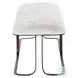 Orson Natural Ivory Hide Bench