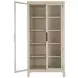 Newington Cerused Natural 2 Glass Door Bookcase