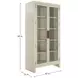 Newington Cerused Natural 2 Glass Door Bookcase