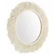 Giselle Winter White Round Accent Mirror