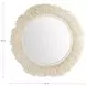 Giselle Winter White Round Accent Mirror