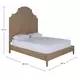 Princeton Cerused Natural Queen Panel Bed