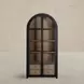 Elsa Brushed Black and Blonde Natural 2 Glass Door Display Cabinet
