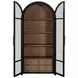 Elsa Brushed Black and Blonde Natural 2 Glass Door Display Cabinet